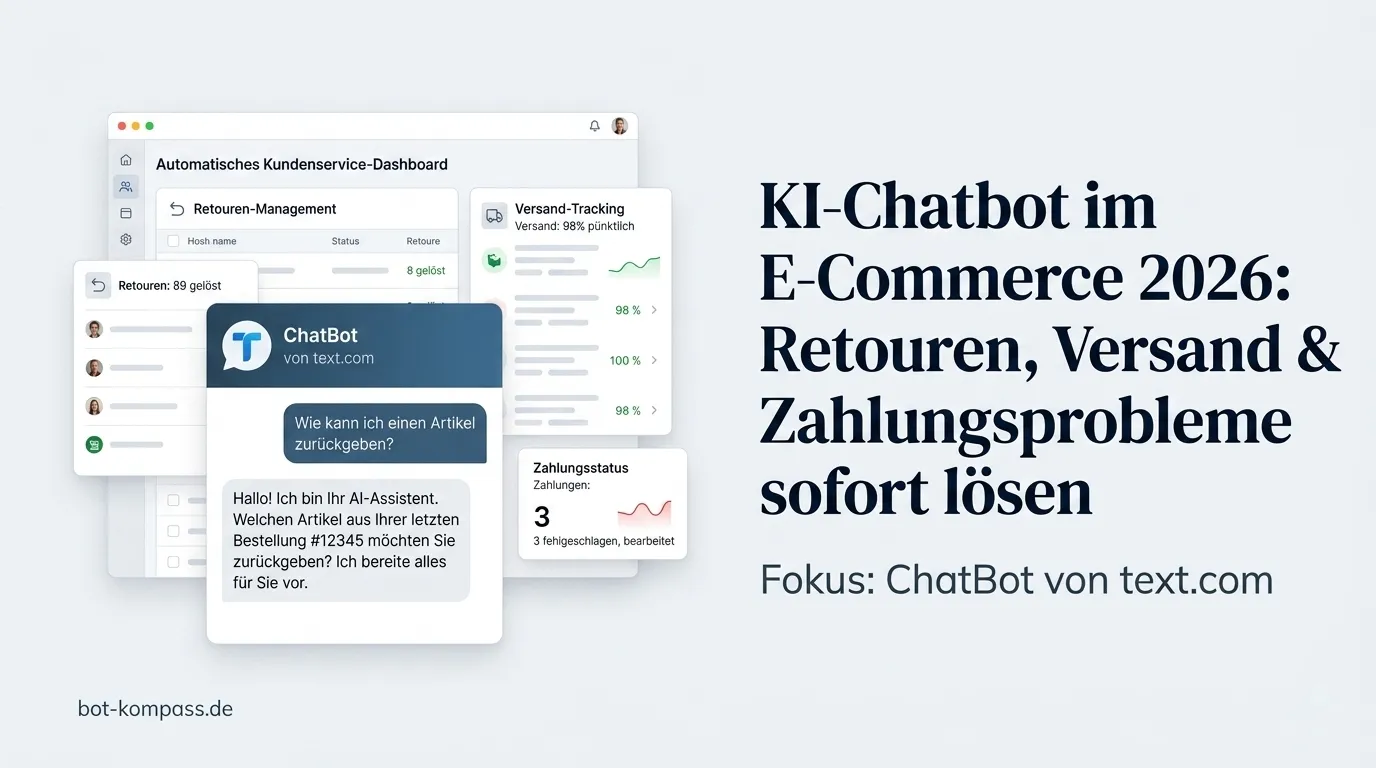KI-Chatbot im E-Commerce 2026: Fokus ChatBot von text.com